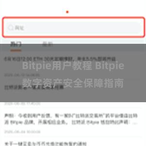 Bitpie用户教程 Bitpie数字资产安全保障指南