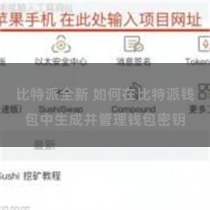 比特派全新 如何在比特派钱包中生成并管理钱包密钥