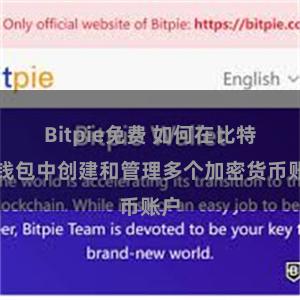Bitpie免费 如何在比特派钱包中创建和管理多个加密货币账户